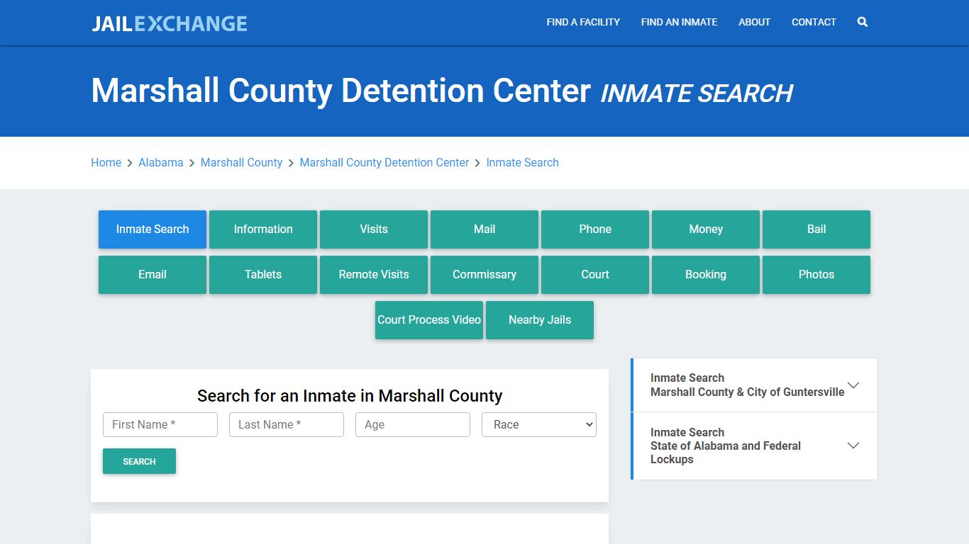 Marshall County Detention Center Inmate Search - Jail Exchange