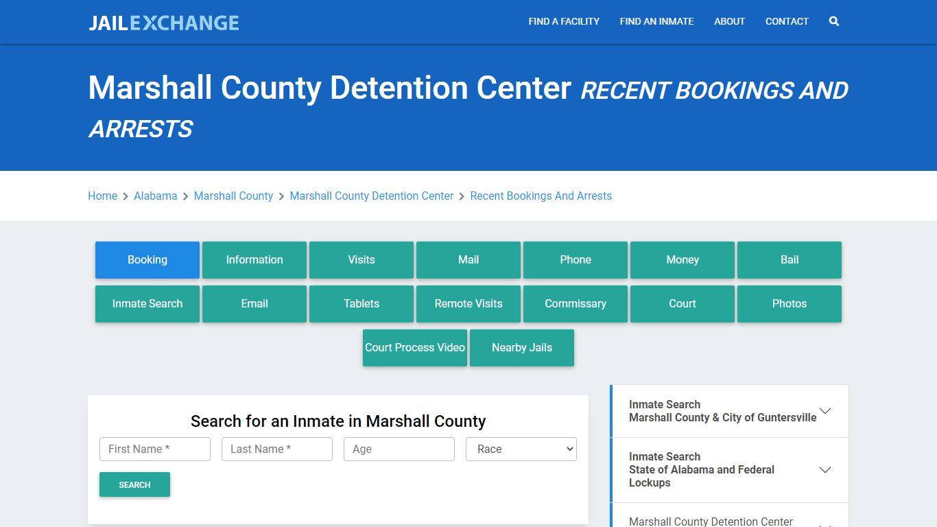 Marshall County Detention Center Recent Bookings And Arrests